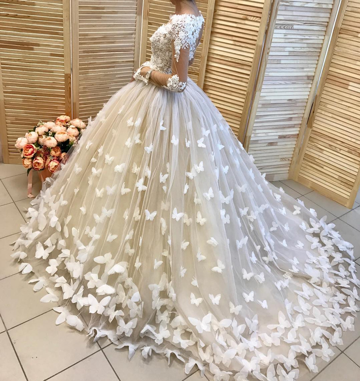 Long Sleeves Wedding Dress Bridal Gowns